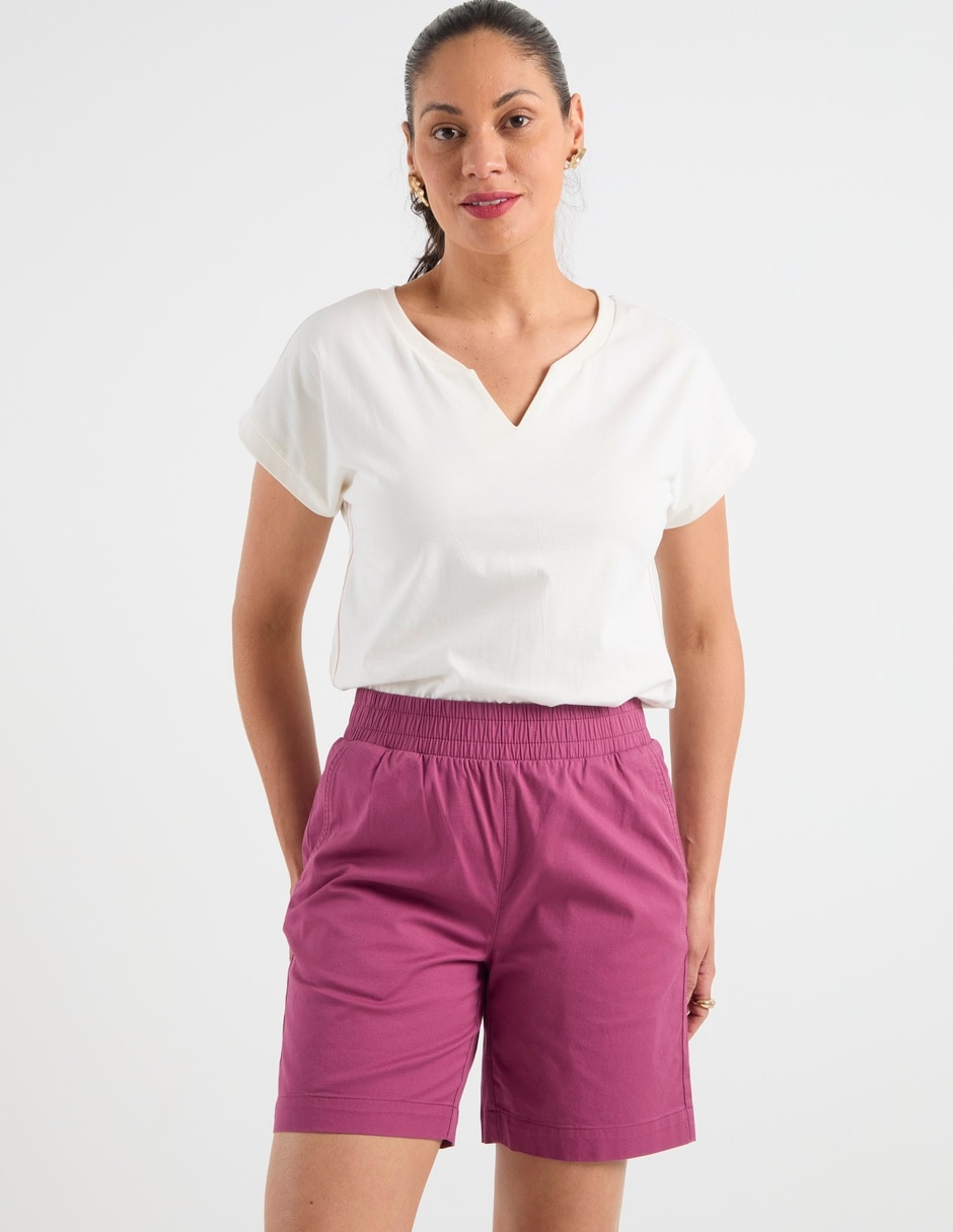 Playera manga corta cuello v para mujer Playera manga corta cuello v para mujer