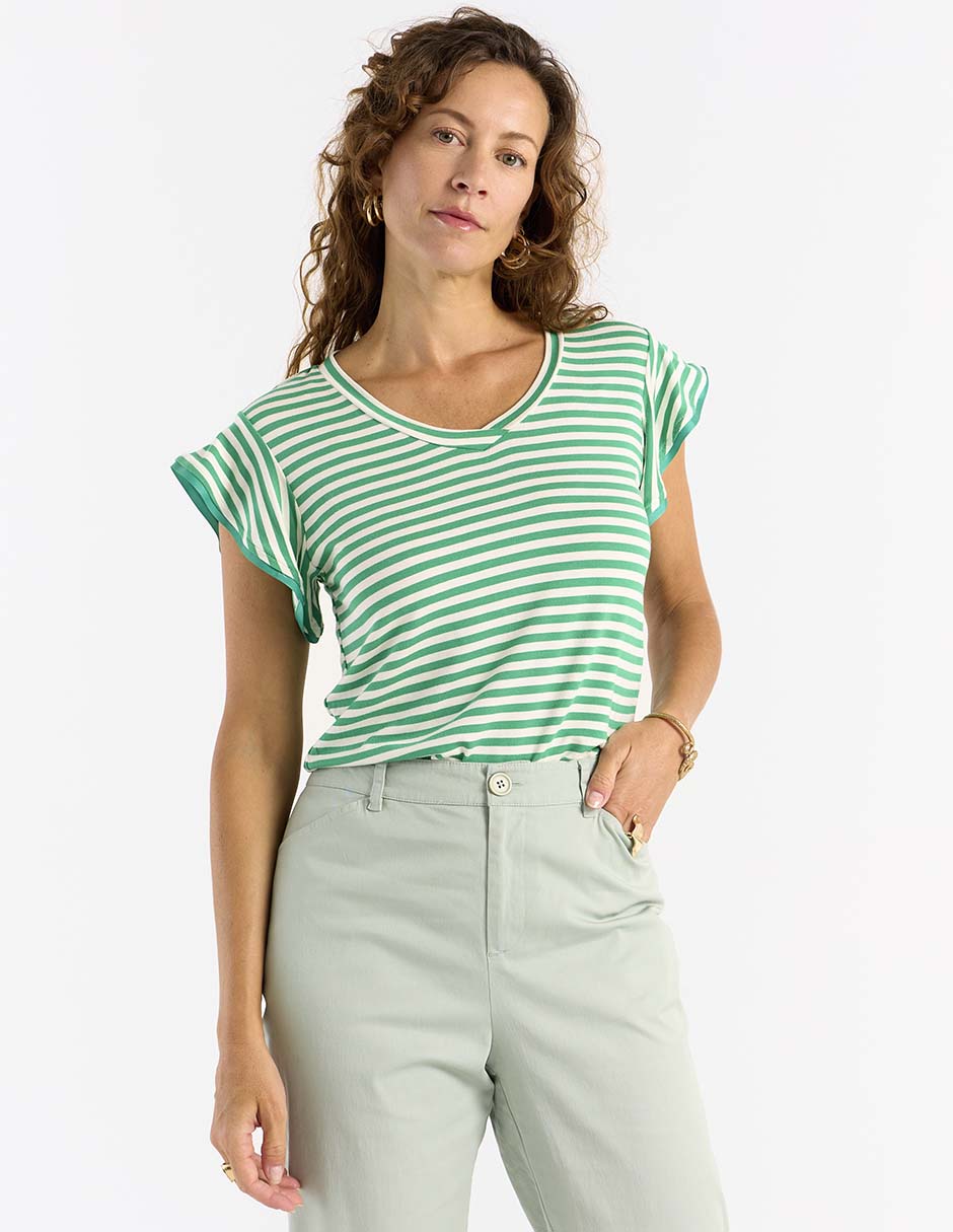 Playera manga corta cuello v para mujer Playera manga corta cuello v para mujer