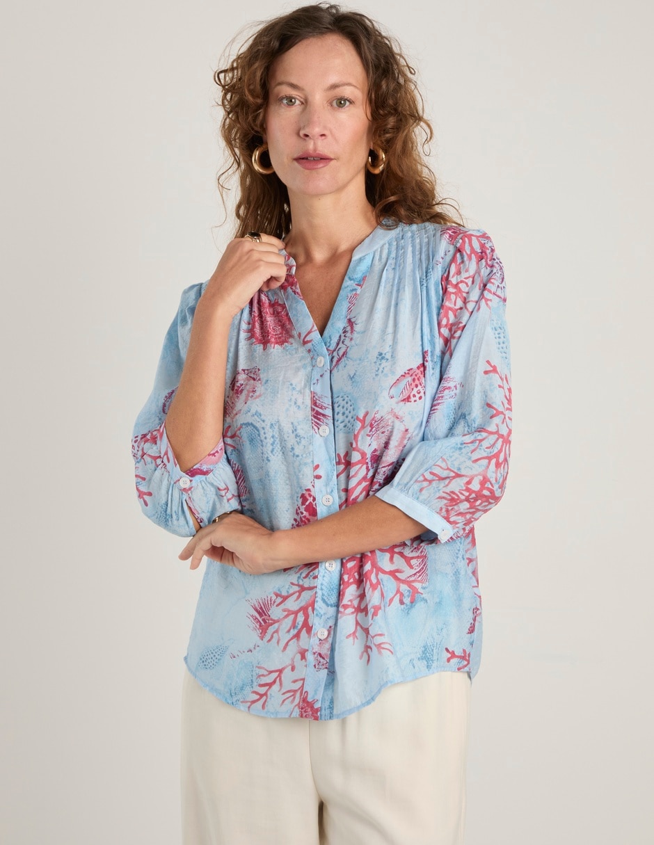Blusa manga 3/4 para mujer 1