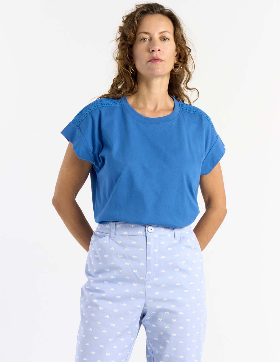 Playera manga corta cuello redondo para mujer Playera manga corta cuello redondo para mujer