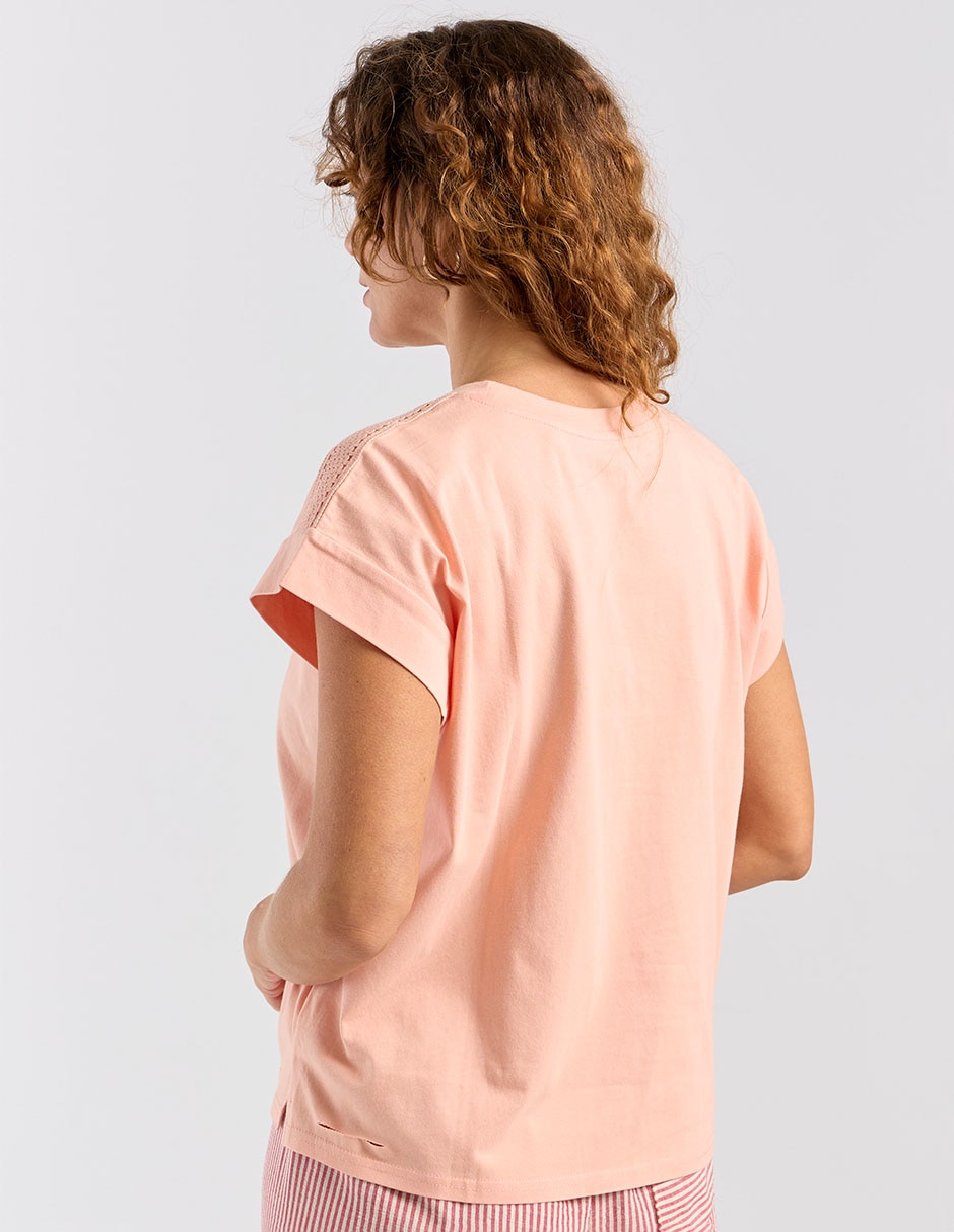 Playera manga corta cuello redondo para mujer 5