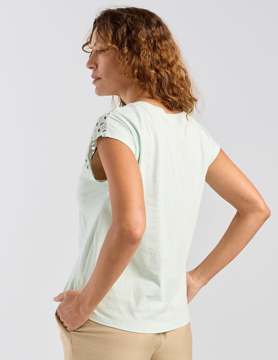 Playera manga corta cuello redondo mujer 6