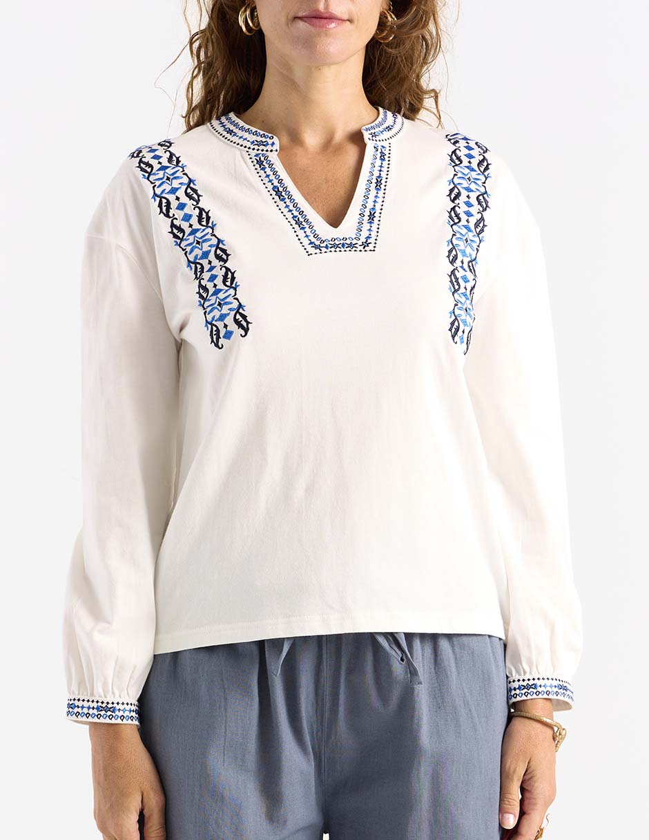 Blusa manga larga para mujer 8