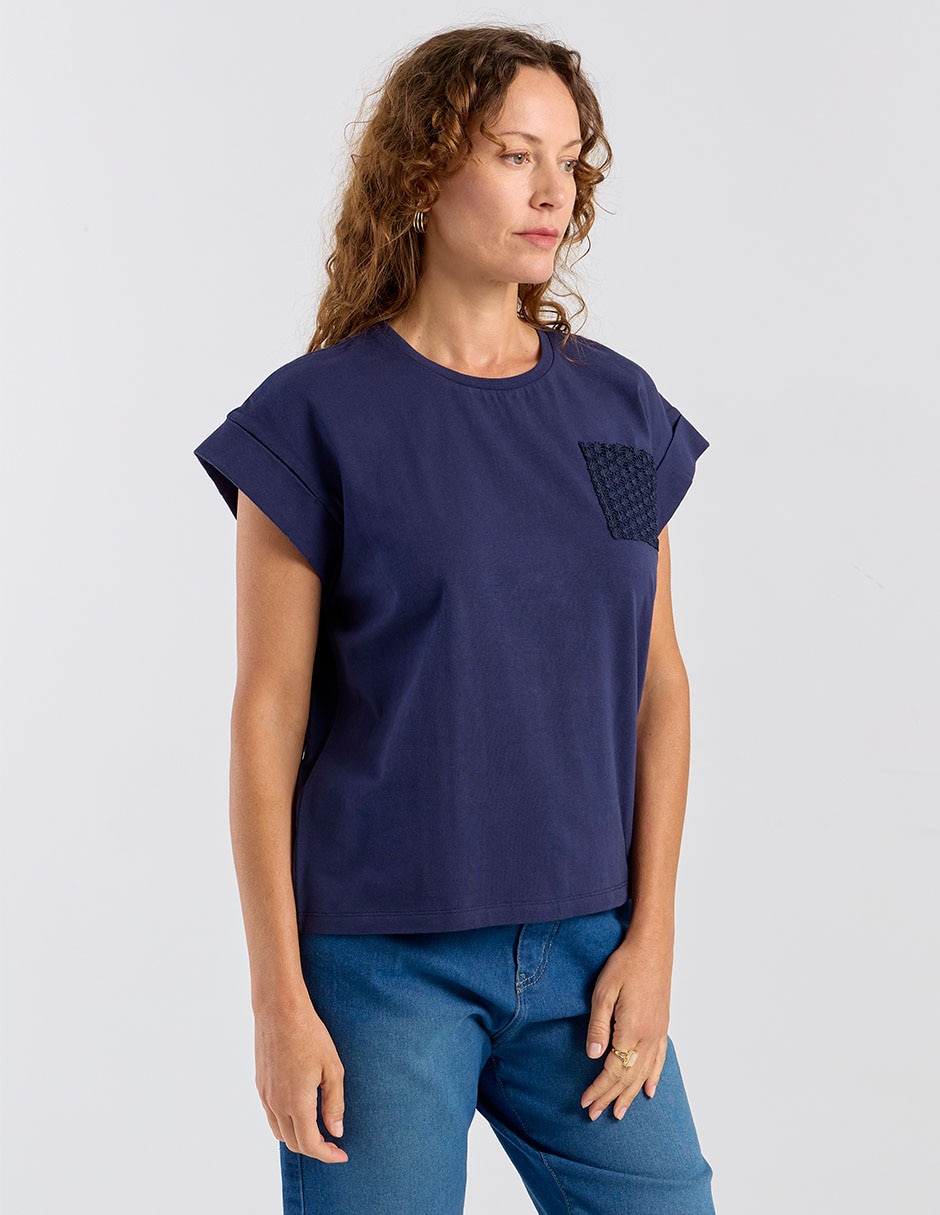 Playera cuello redondo para hombre