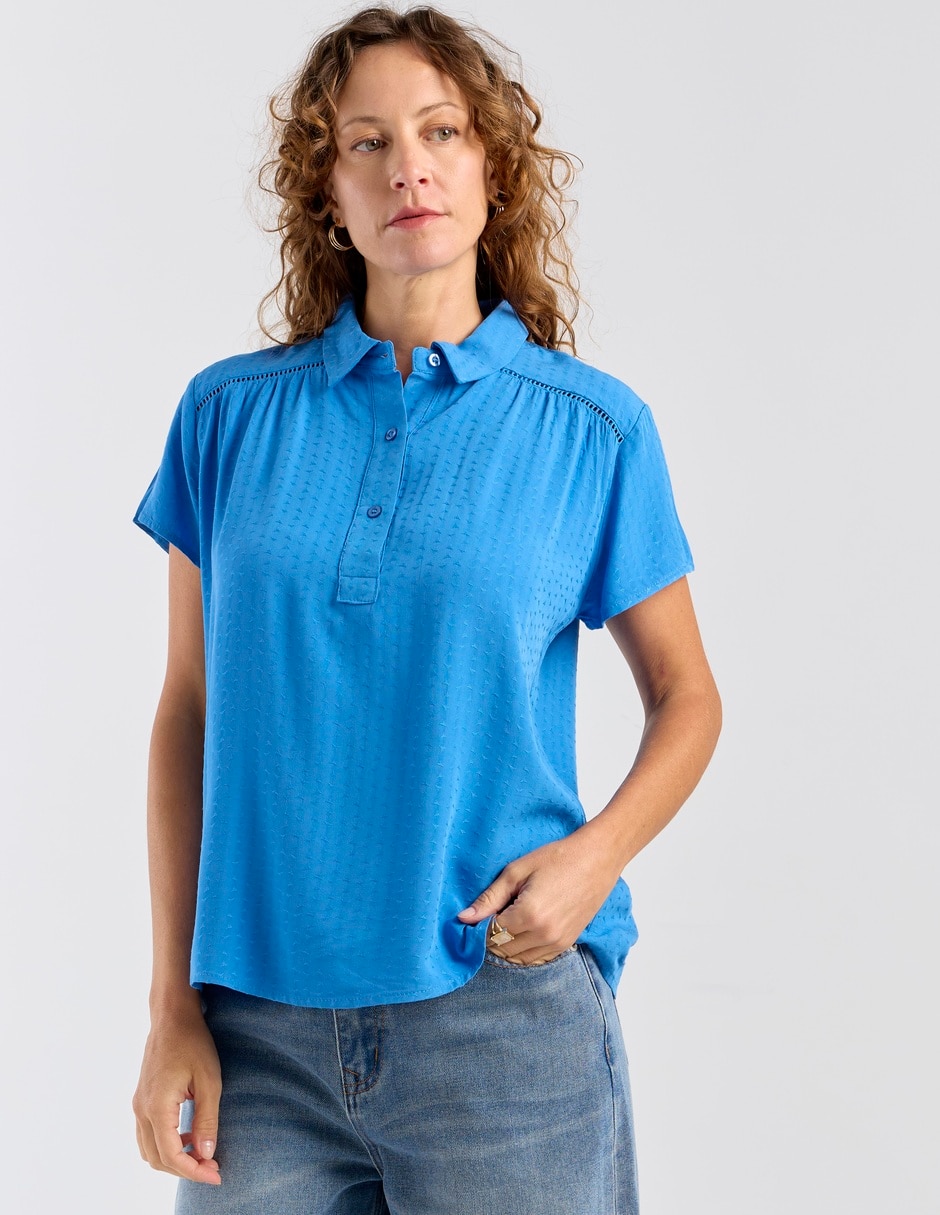 Blusa manga corta para mujer 5