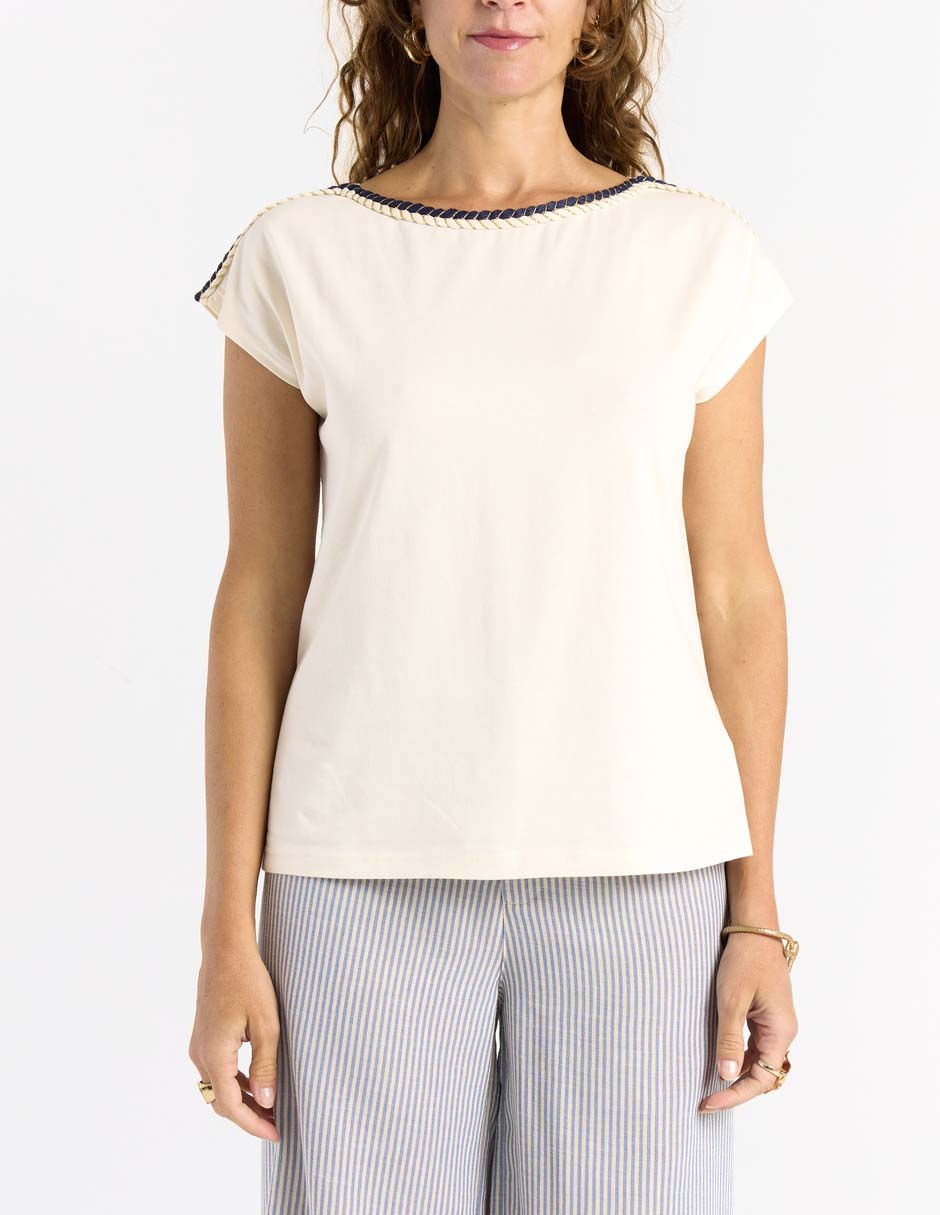 Playera manga corta Weekend cuello redondo para mujer