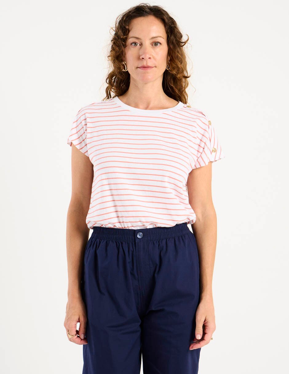 Playera manga corta cuello redondo para mujer 2