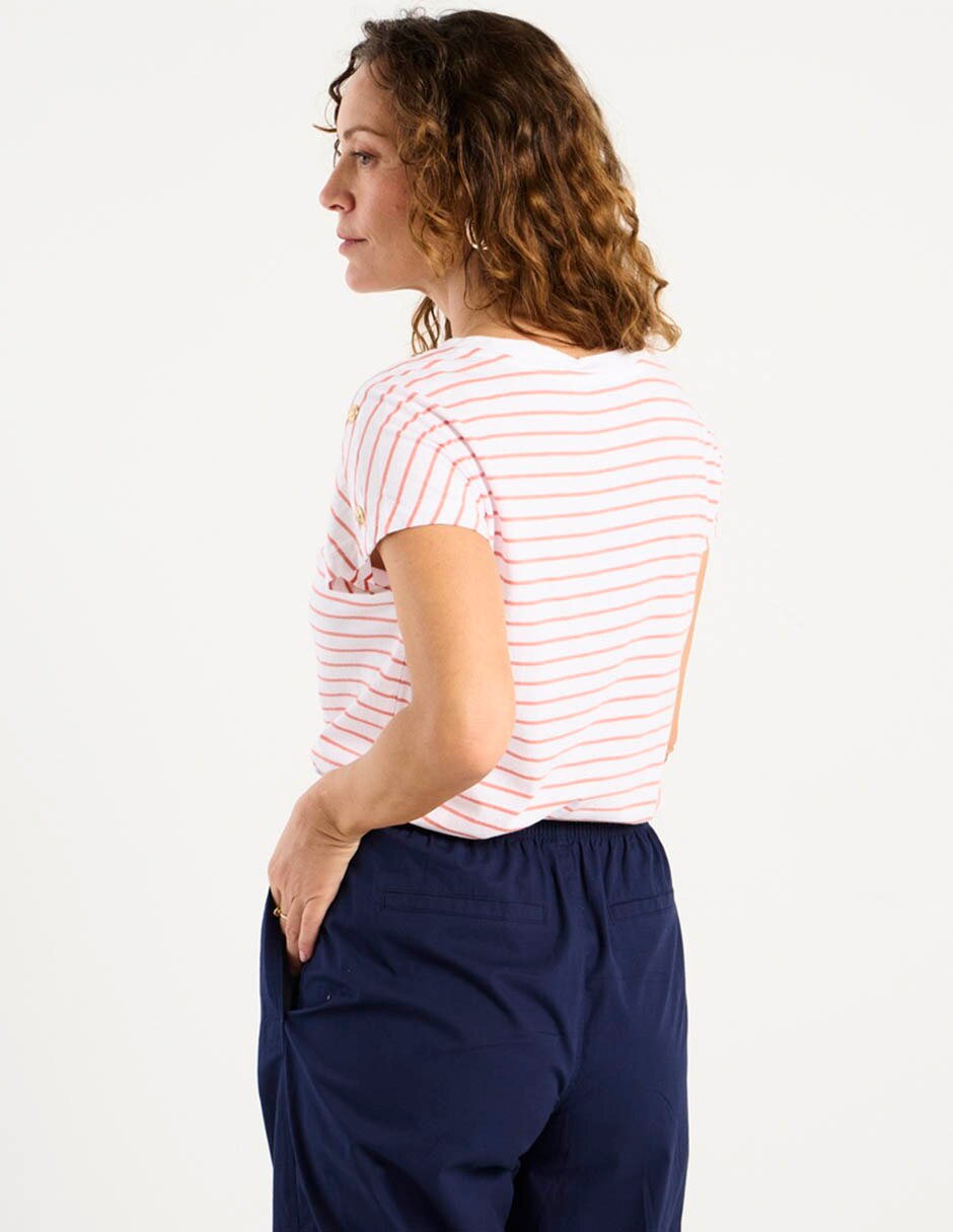 Playera manga corta cuello redondo para mujer 6