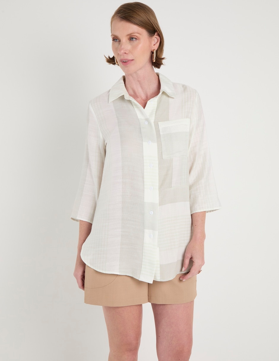 Blusa camisera Weekend manga 3/4 para mujer