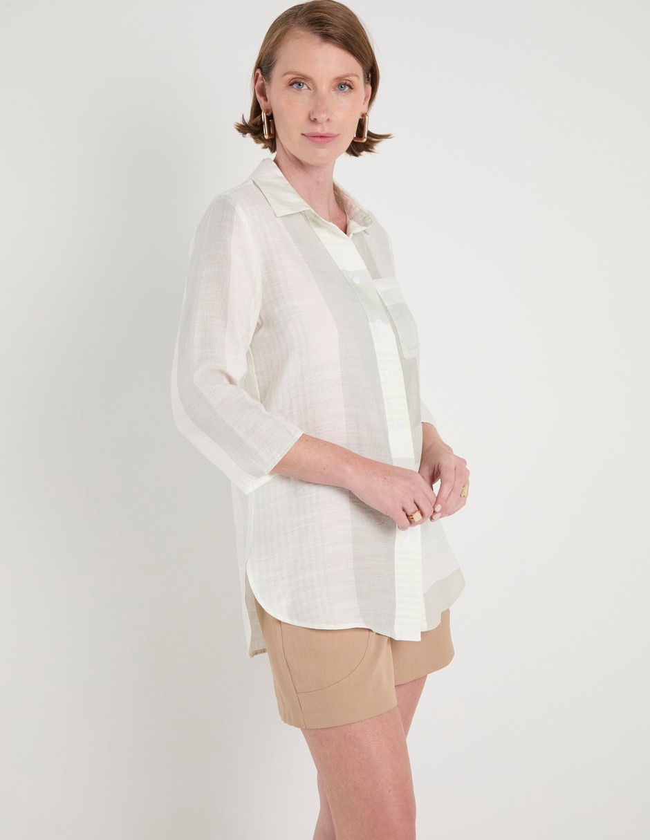 Blusa camisera Weekend manga 3/4 para mujer