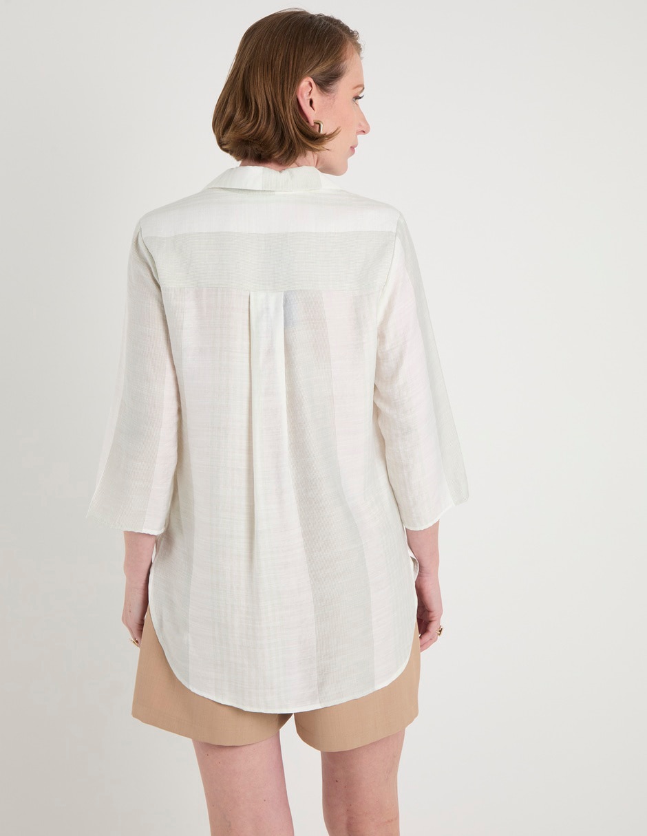 Blusa camisera Weekend manga 3/4 para mujer