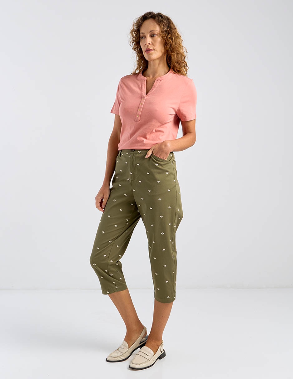 Pantalón capri regular para mujer Pantalón capri regular para mujer