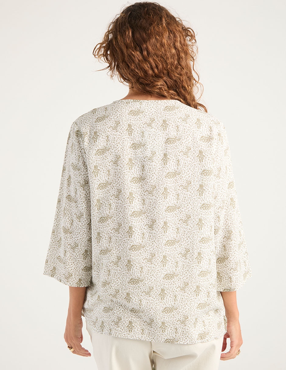 Blusa manga 3/4 para mujer 11