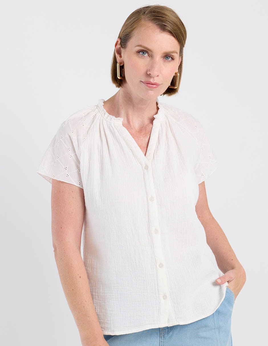 Blusa Weekend manga corta para mujer