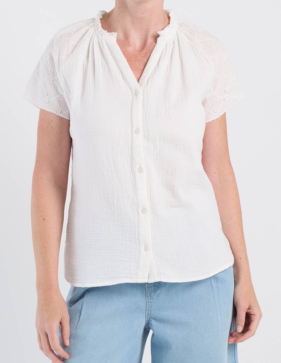 Blusa Weekend manga corta para mujer