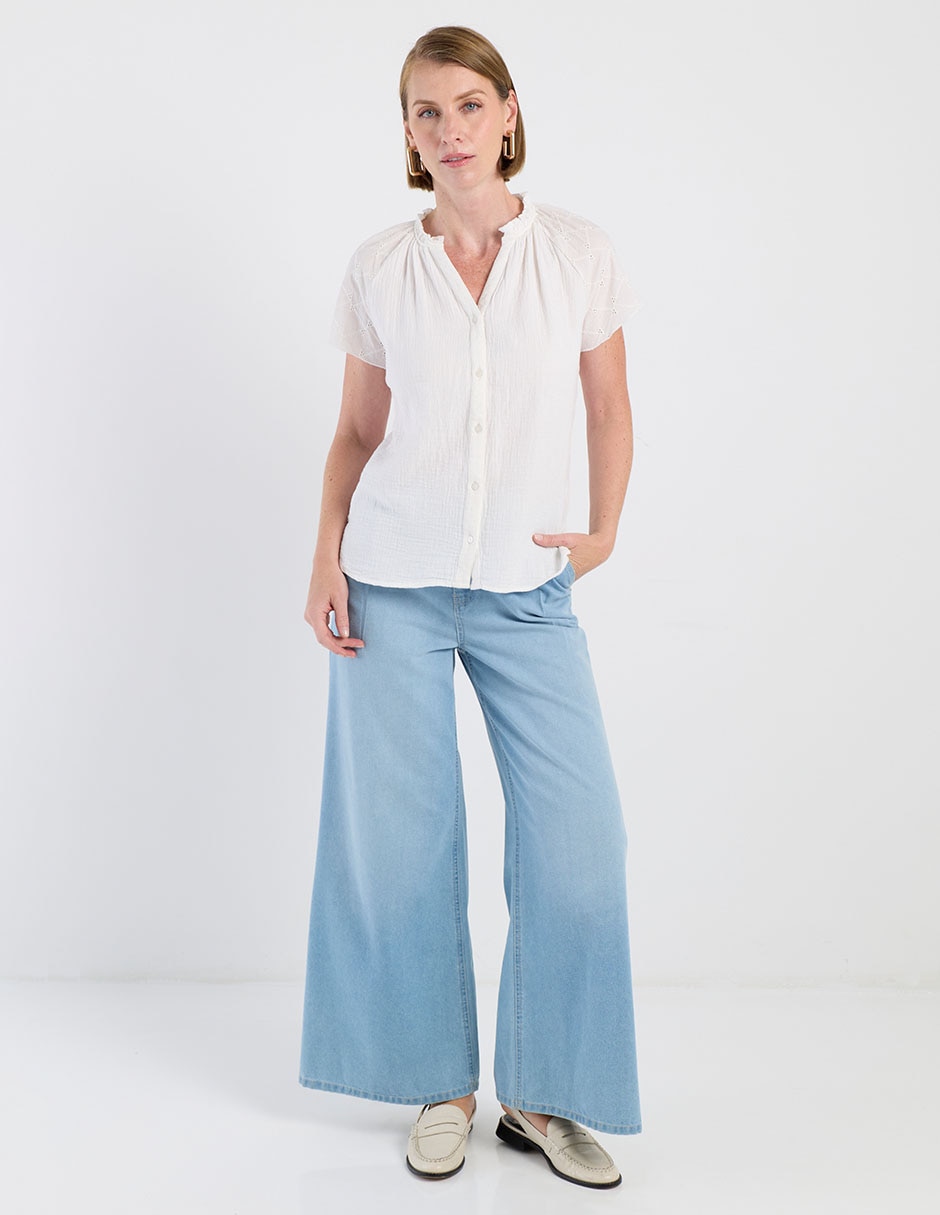 Blusa Weekend manga corta para mujer