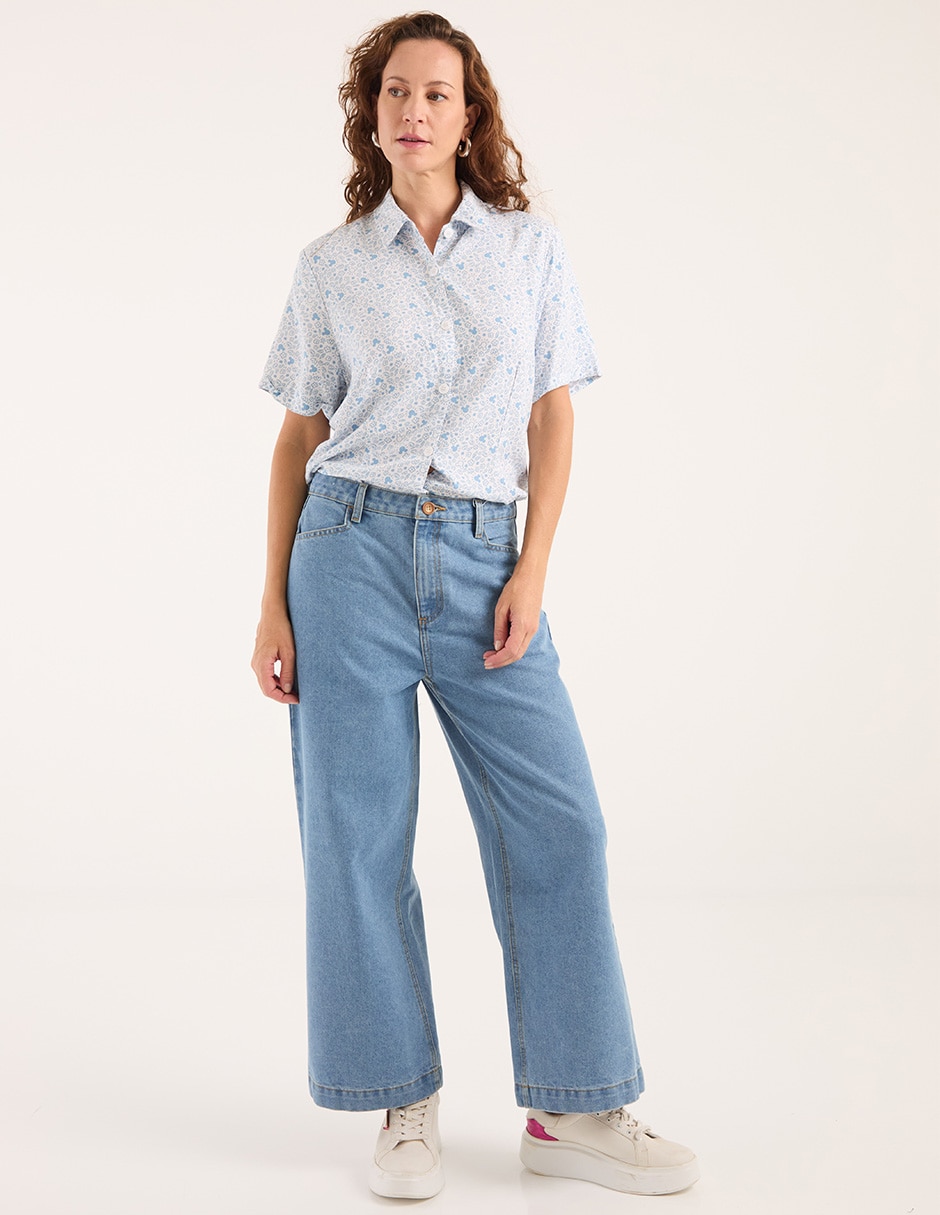 Jeans wide leg para mujer