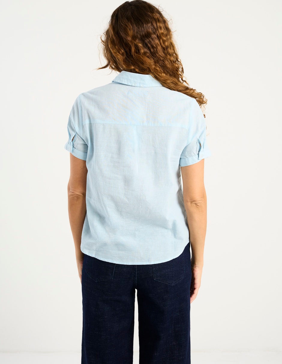 Blusa camisera manga corta para mujer 11