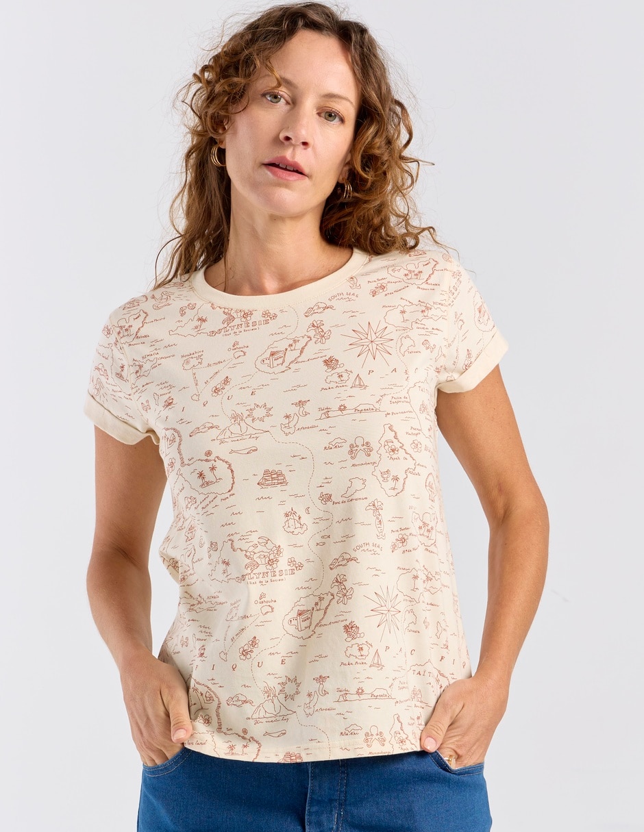 Playera manga corta cuello redondo mujer Playera manga corta cuello redondo mujer
