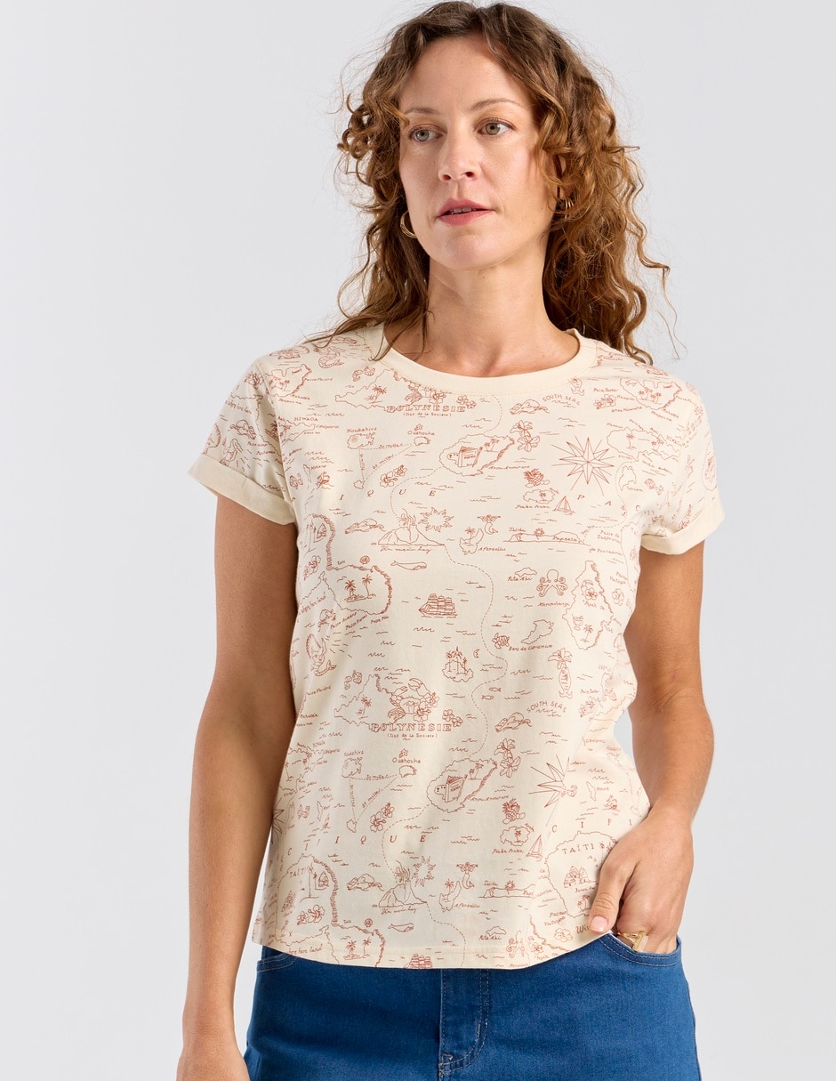 Playera manga corta cuello redondo mujer 5