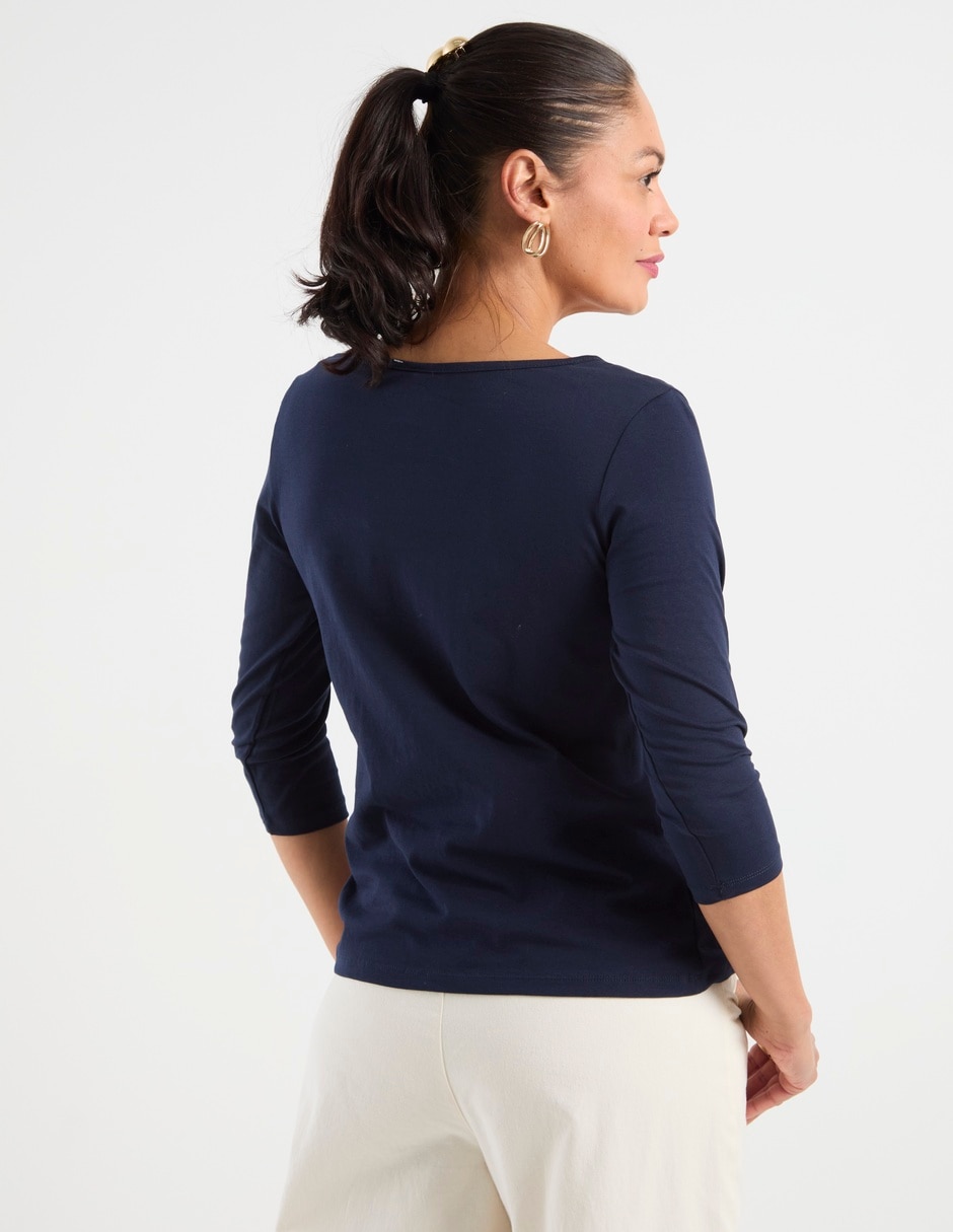 Playera manga 3/4 Weekend cuello redondo para mujer