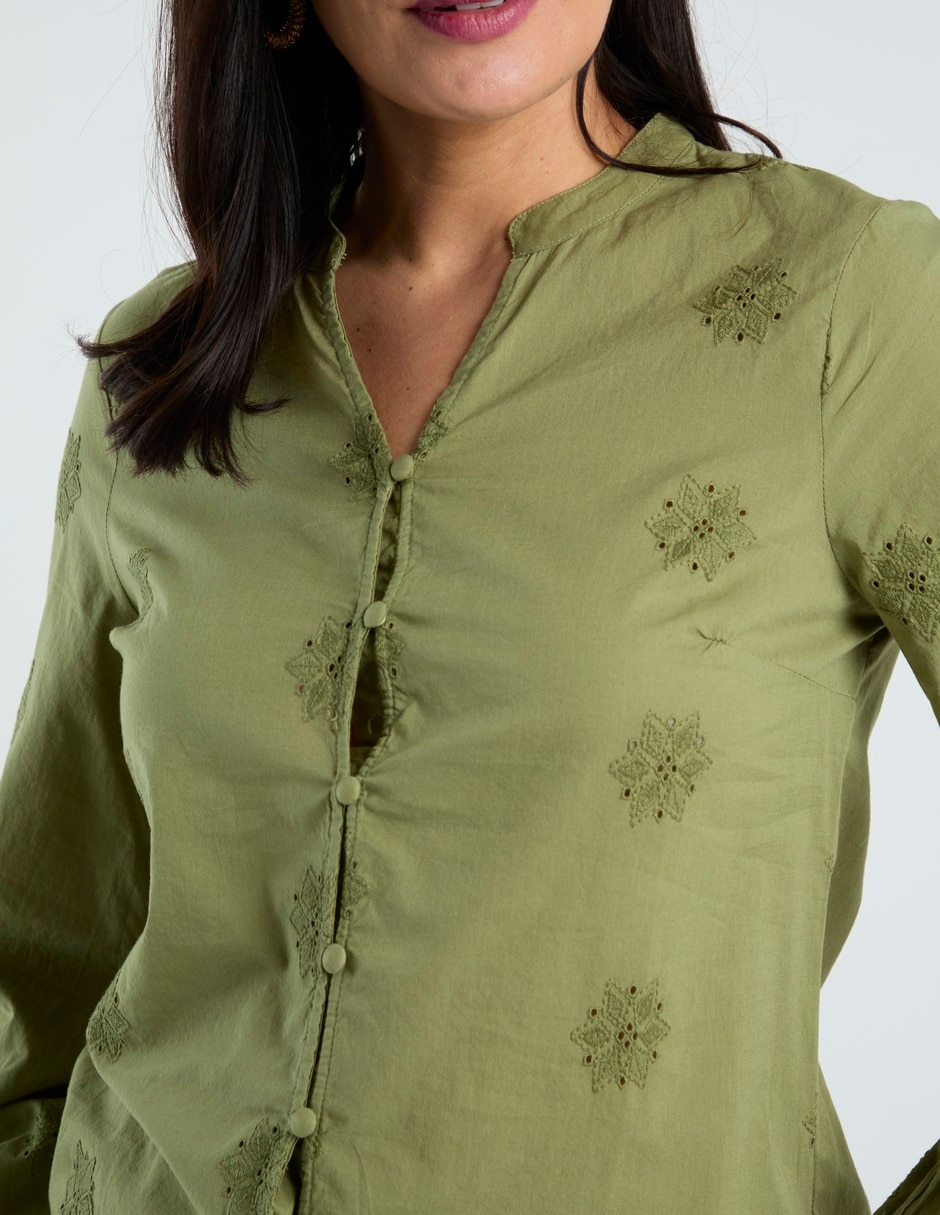 Blusa manga larga para mujer 4