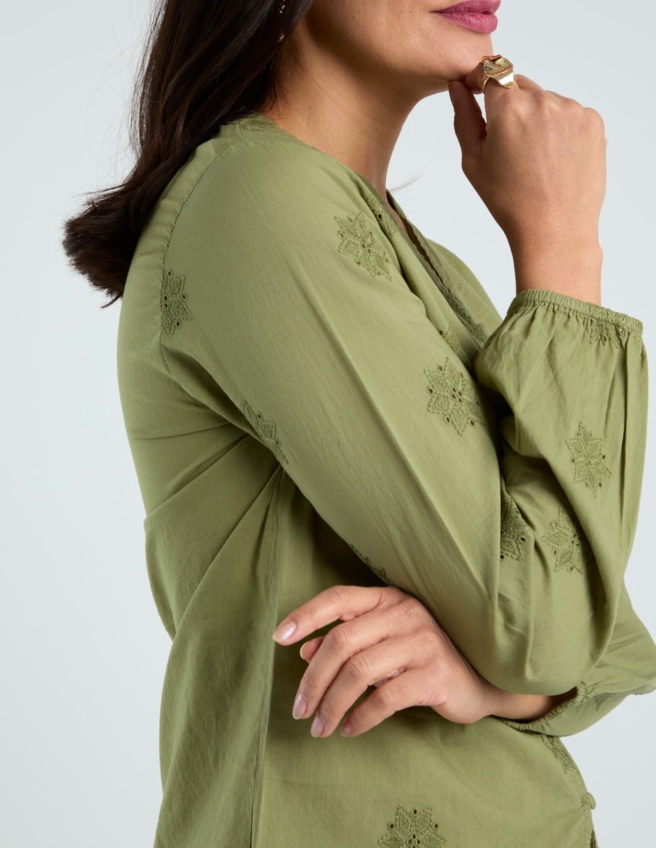 Blusa manga larga para mujer 5