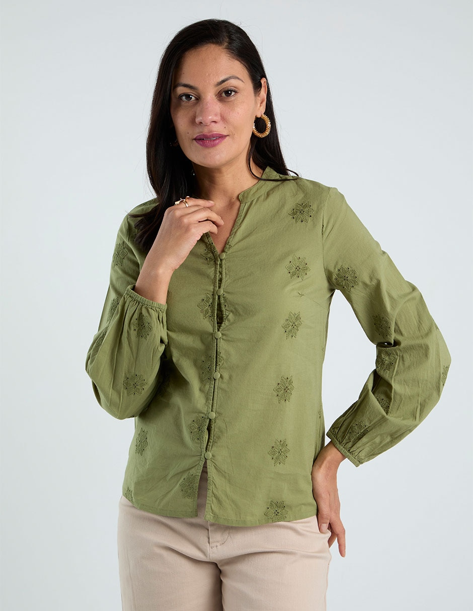 Blusa manga larga para mujer 1