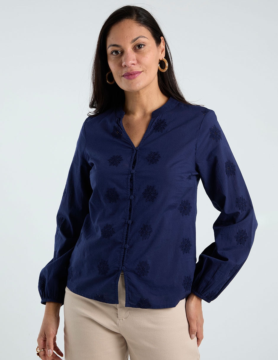 Blusa manga larga para mujer 7