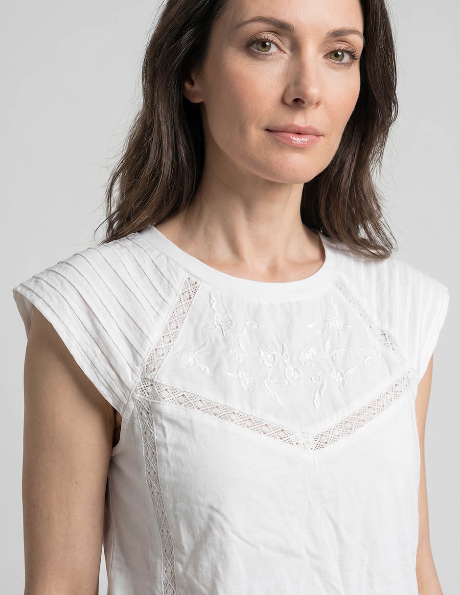 Blusa manga corta para mujer 4