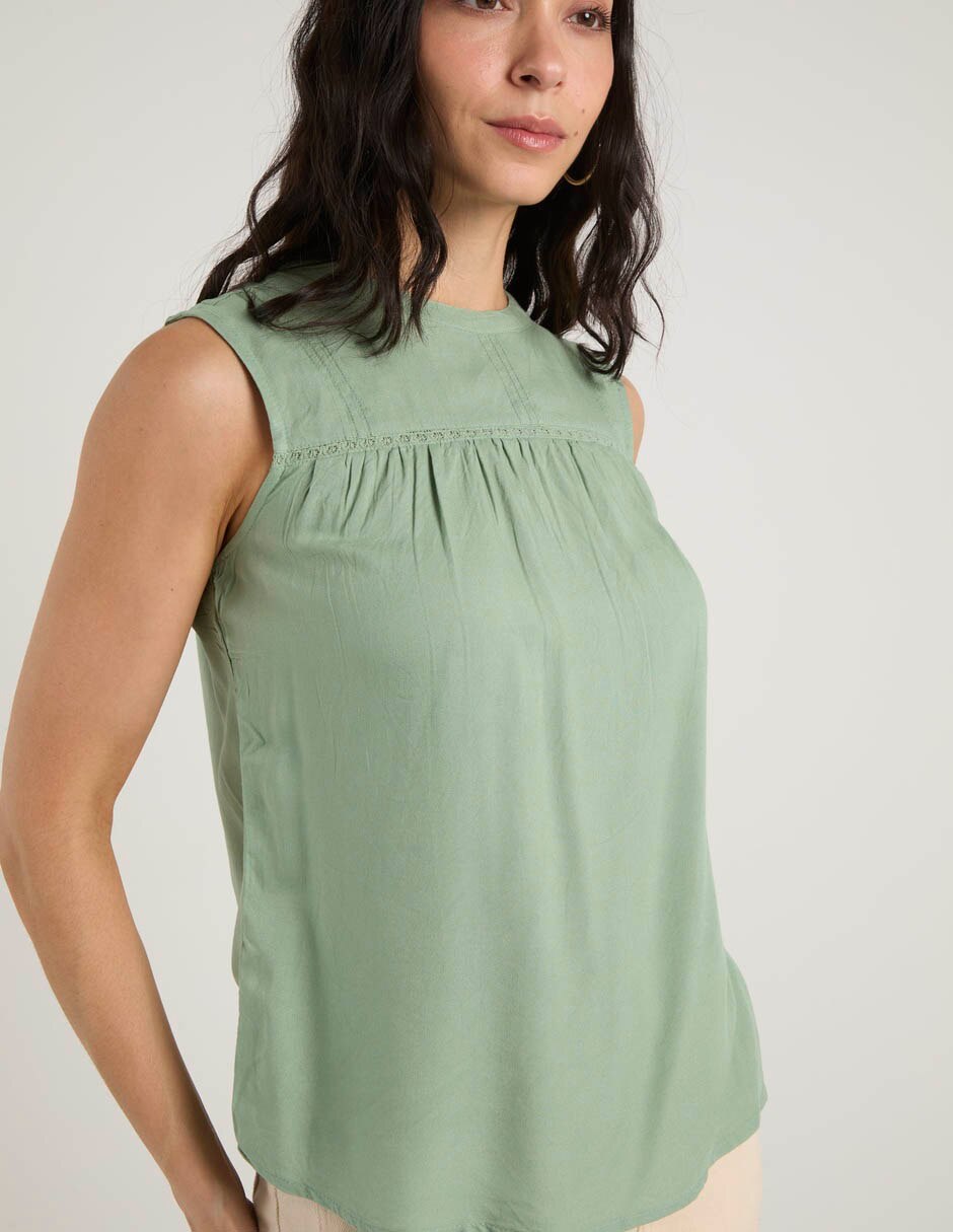 Blusa sin manga para mujer 4
