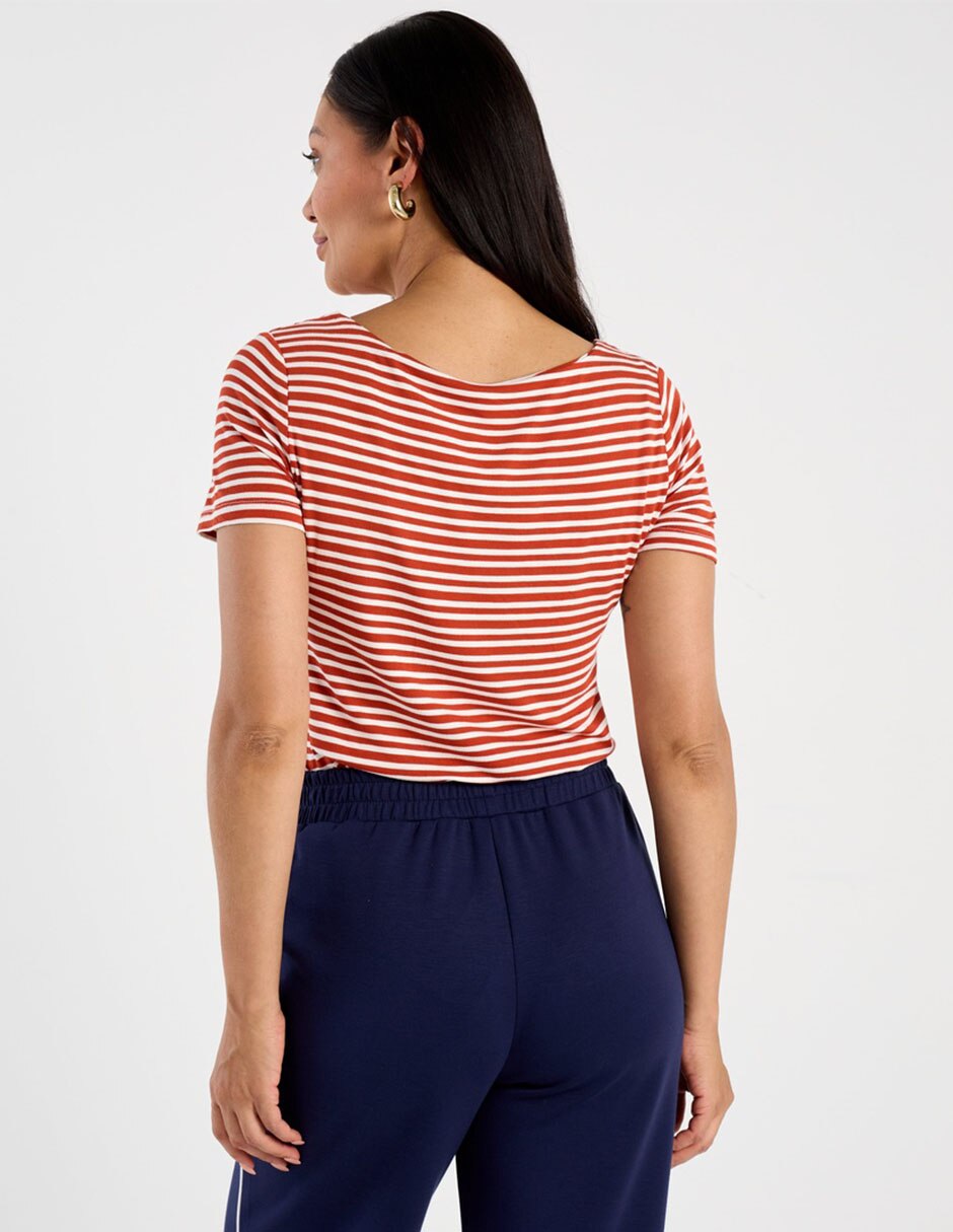 Playera manga corta cuello redondo mujer 2