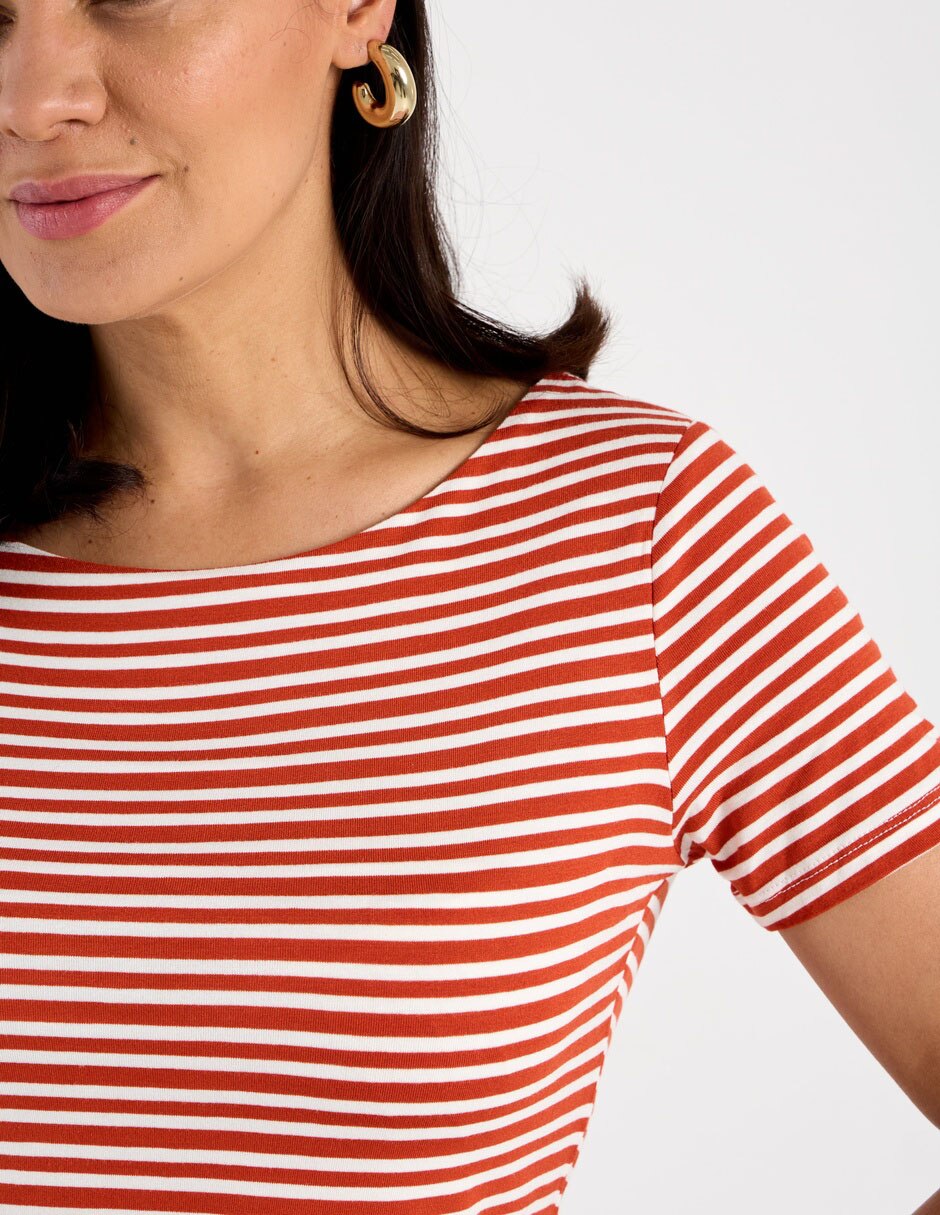Playera manga corta cuello redondo mujer 4