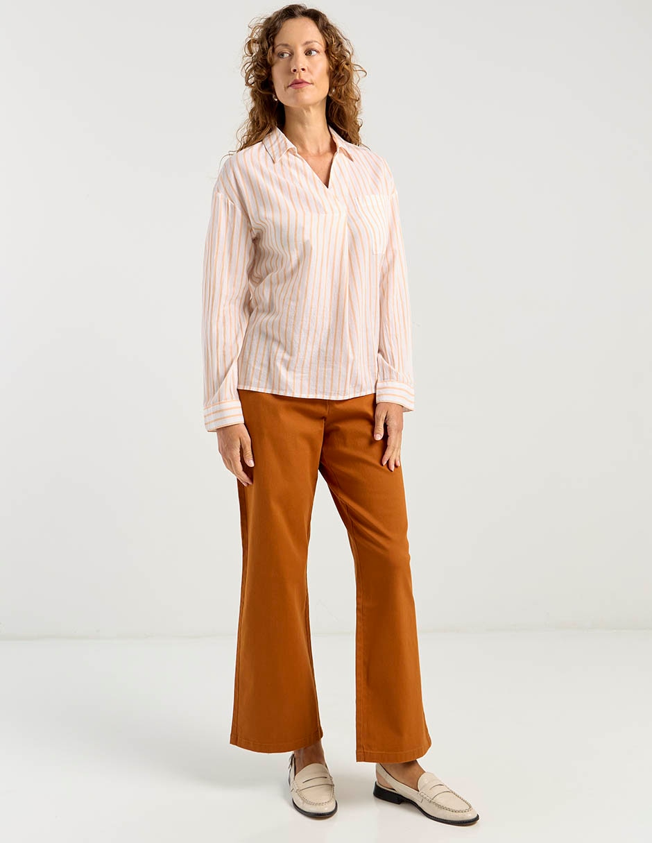 Blusa camisera manga larga para mujer 8