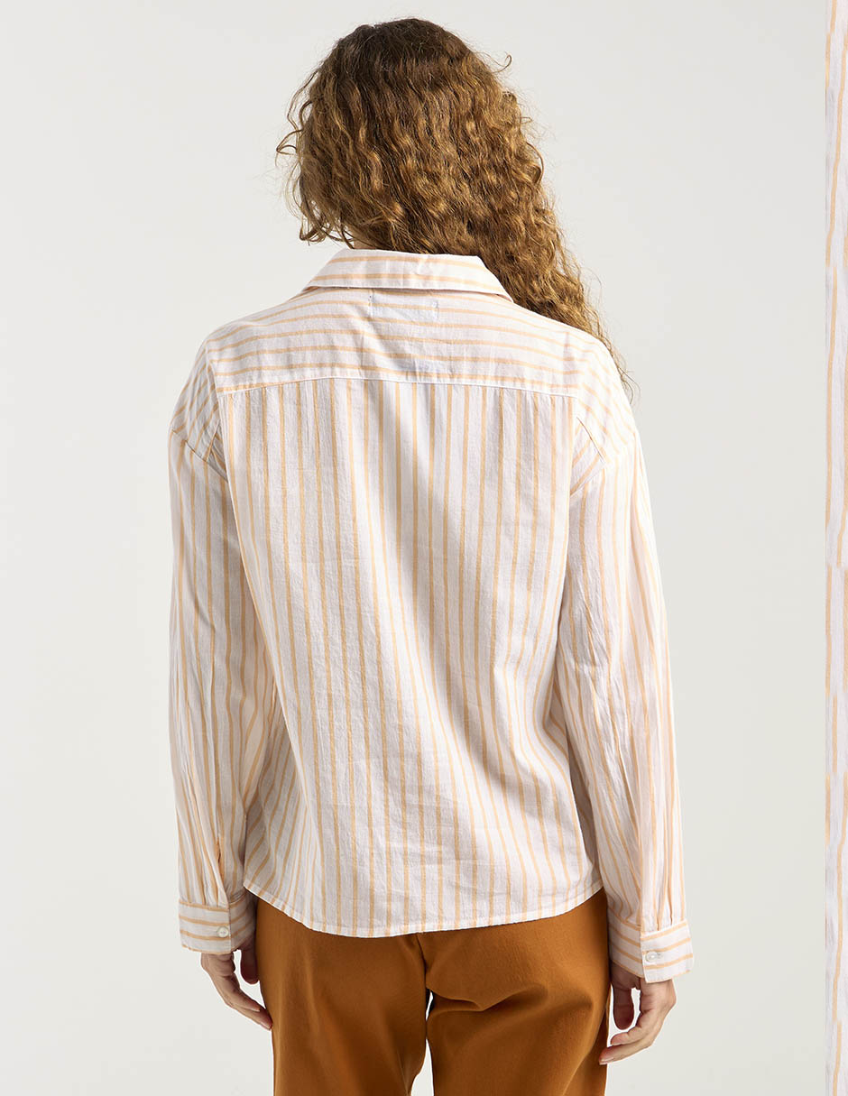 Blusa camisera manga larga para mujer 11