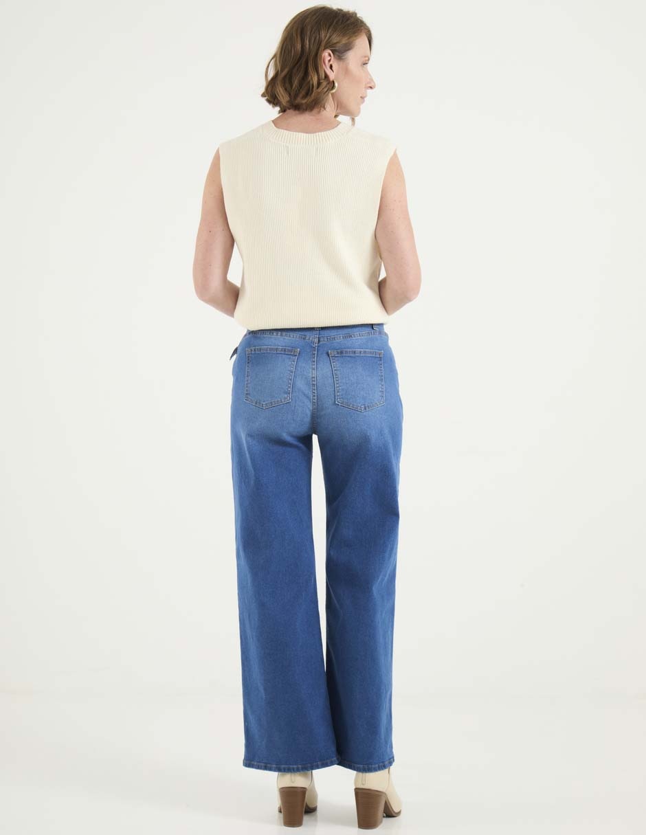 Jeans relaxed amplio para mujer 4