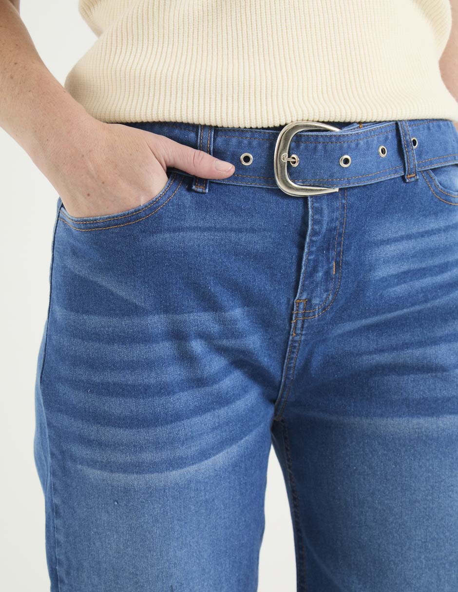Jeans relaxed amplio para mujer 2