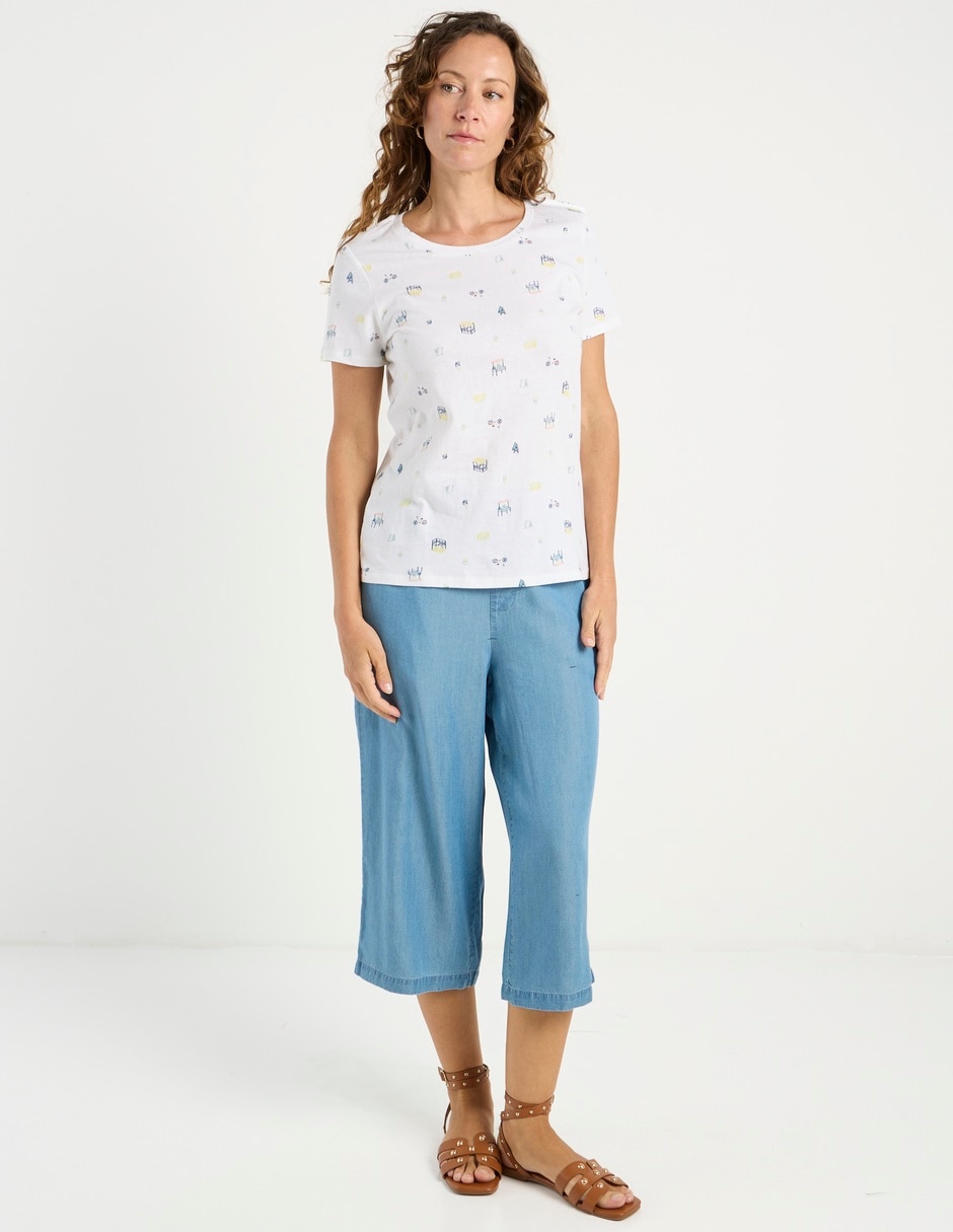 Playera manga corta Weekend cuello redondo para mujer