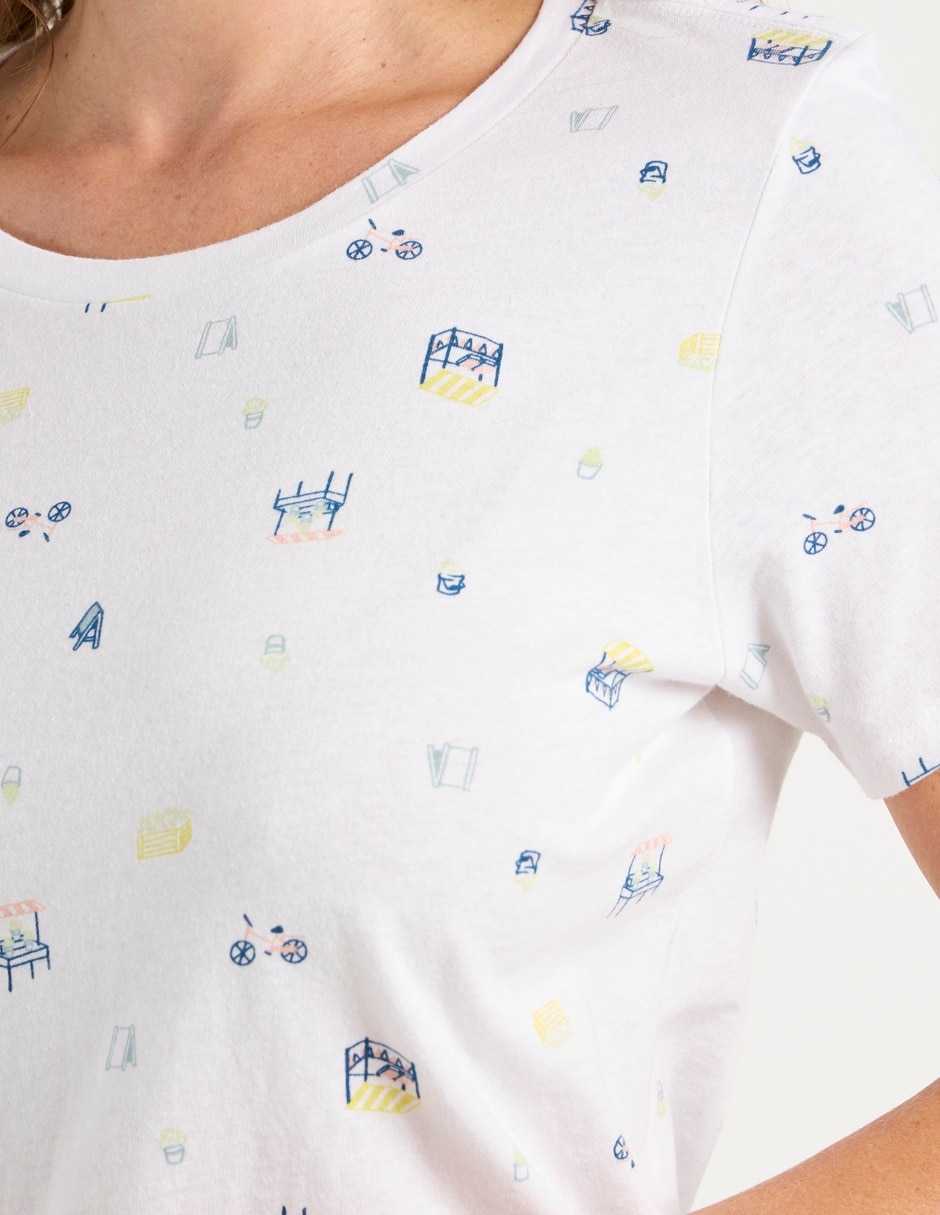 Playera manga corta Weekend cuello redondo para mujer