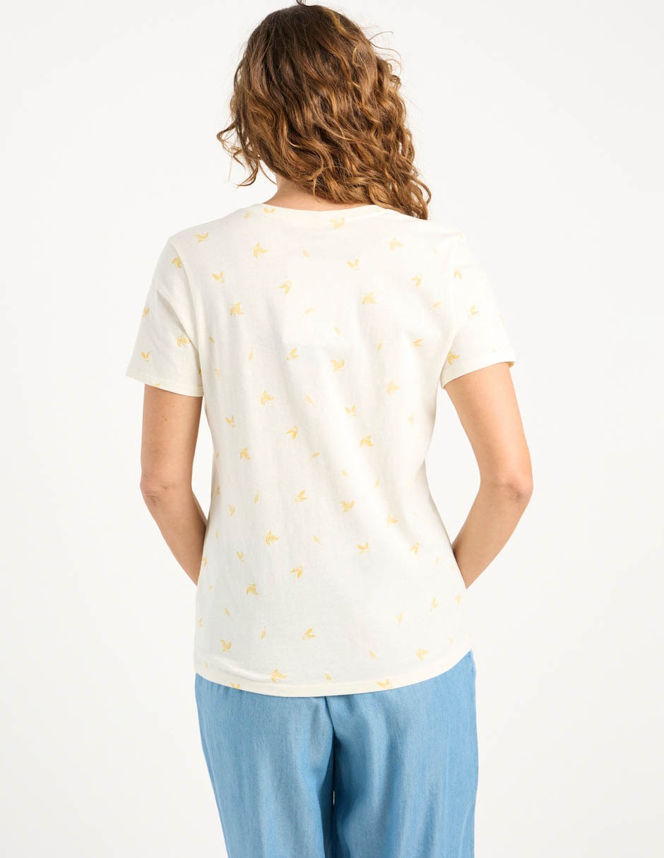 Playera manga corta Weekend cuello v para mujer