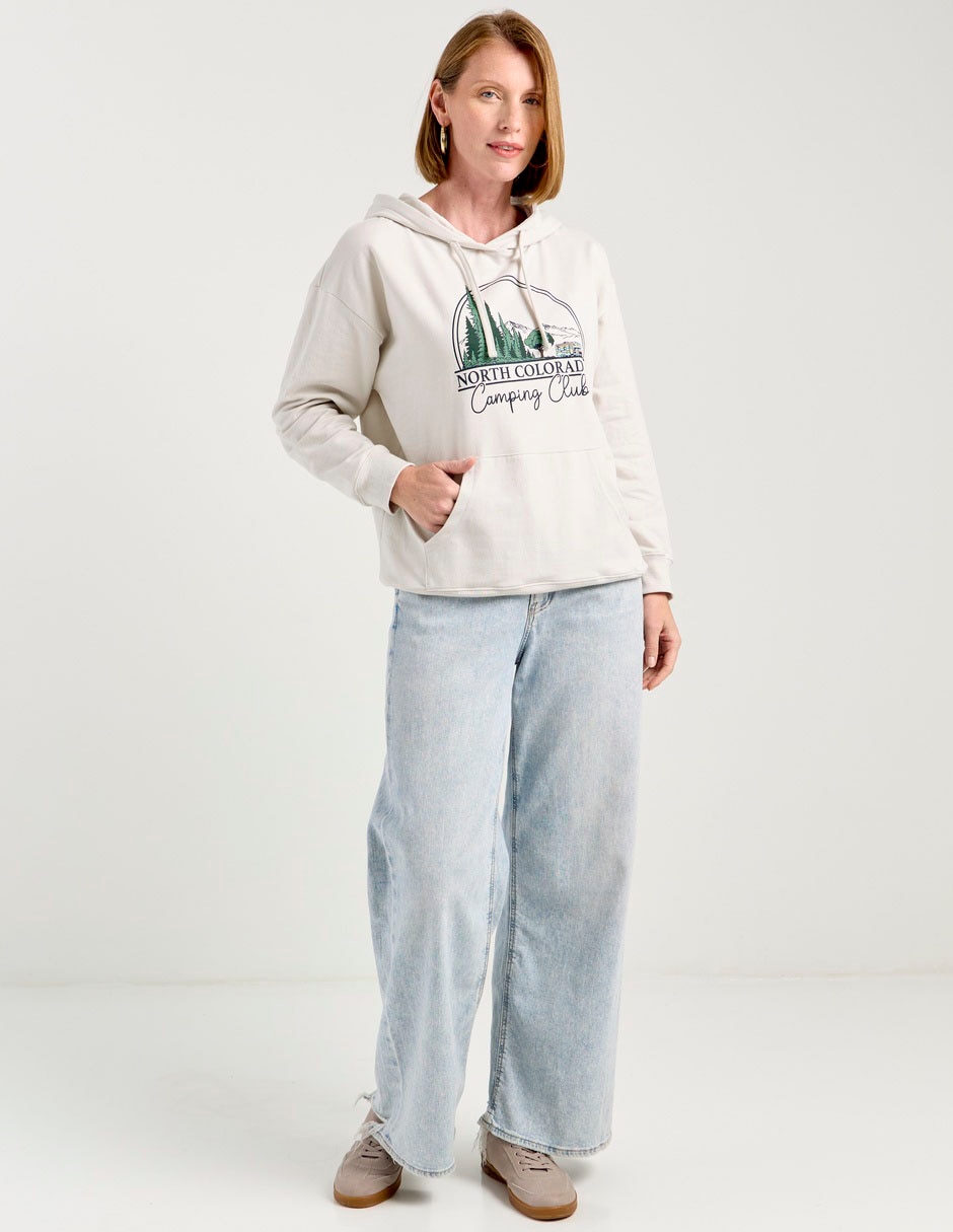 Sudadera con capucha y bolsa para mujer 3