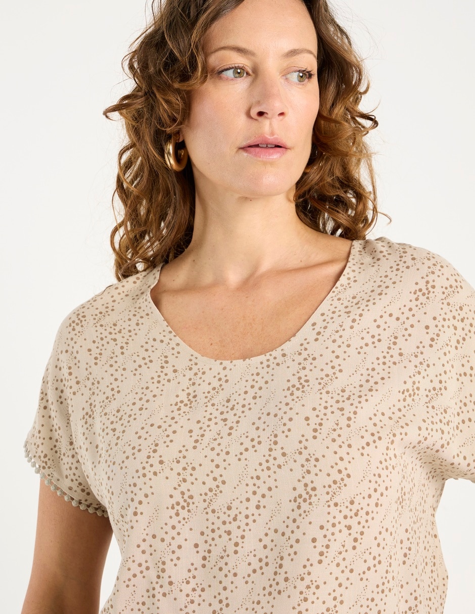 Blusa Weekend manga corta para mujer 9