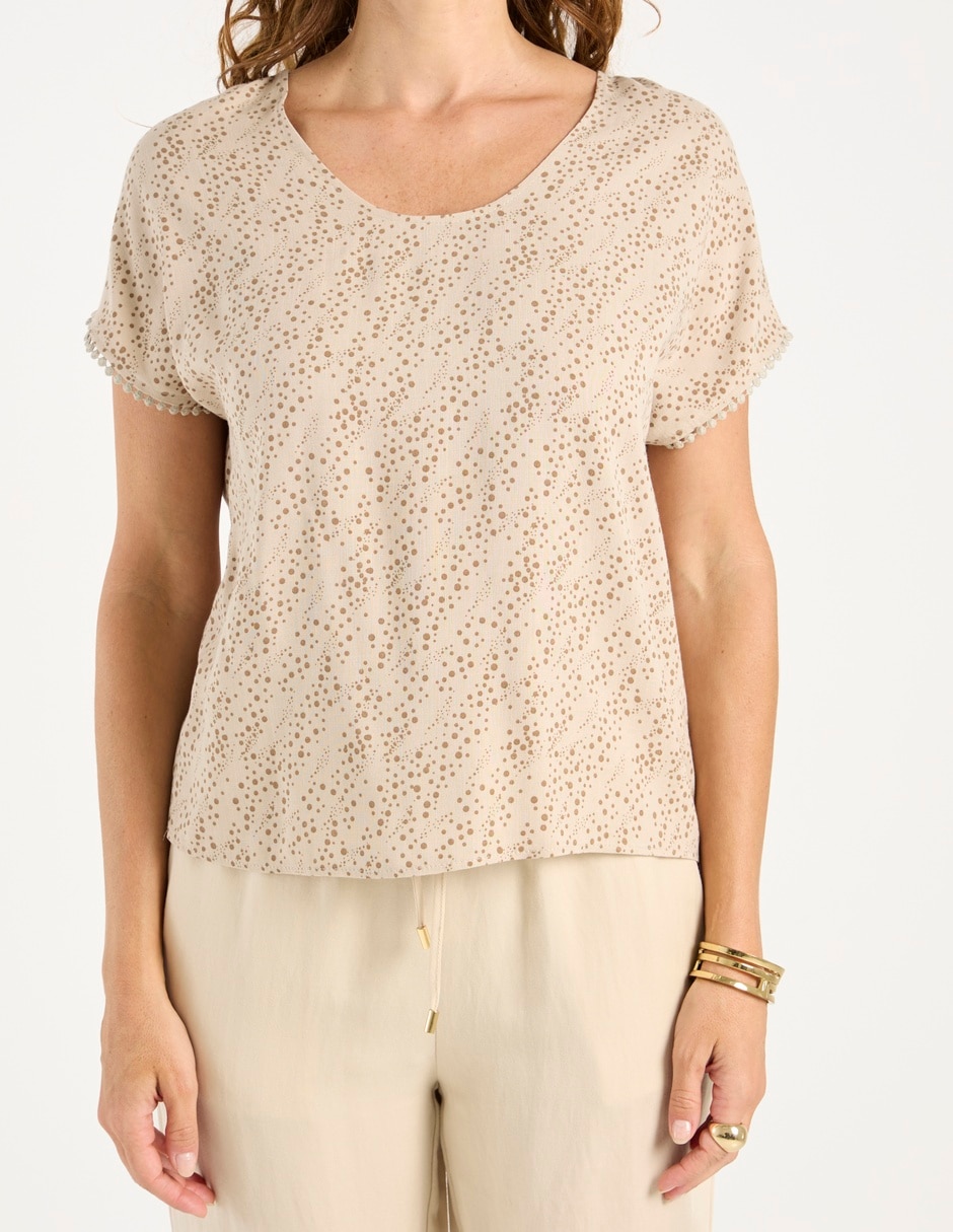Blusa Weekend manga corta para mujer 10