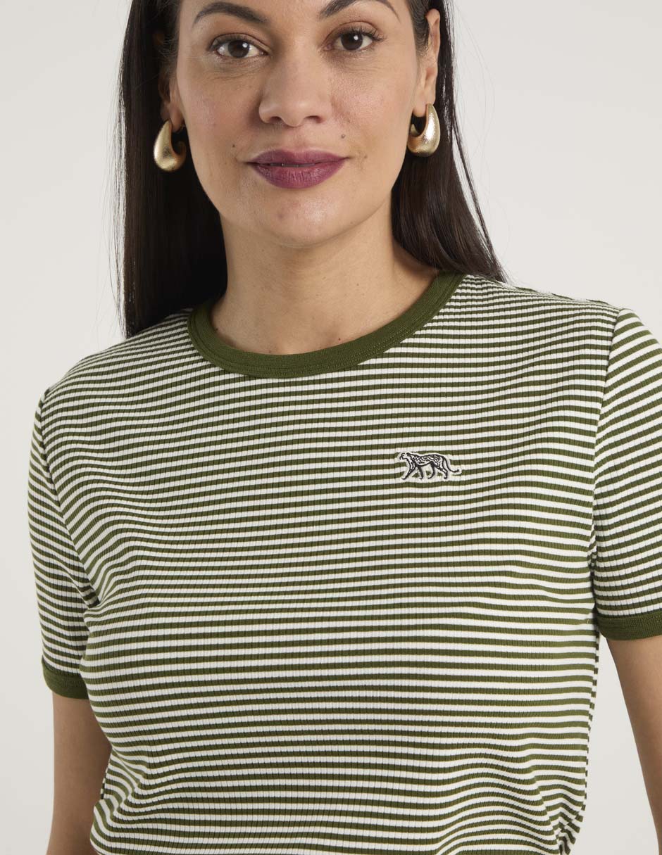 Playera manga corta cuello redondo mujer 2