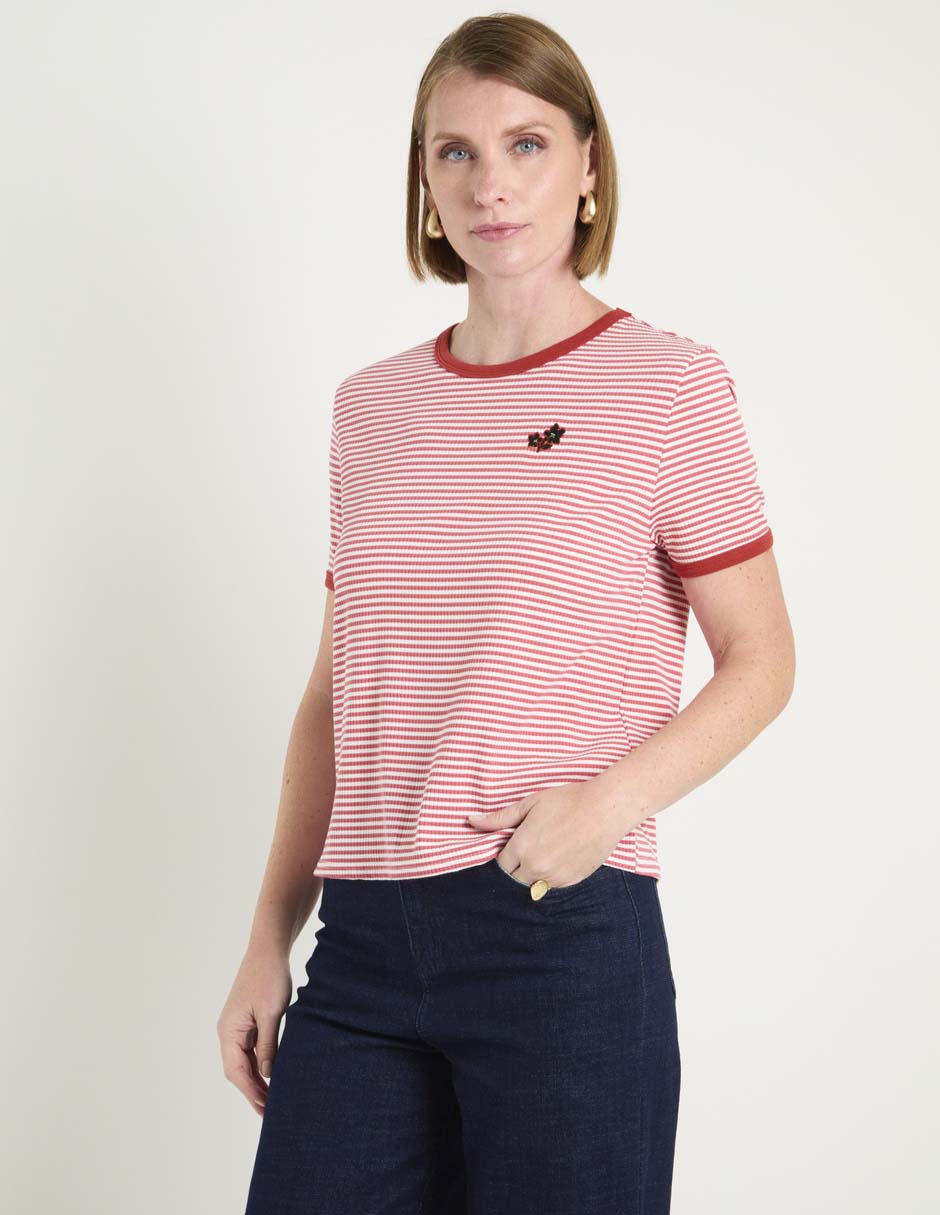 Playera manga corta cuello redondo mujer Playera manga corta cuello redondo mujer