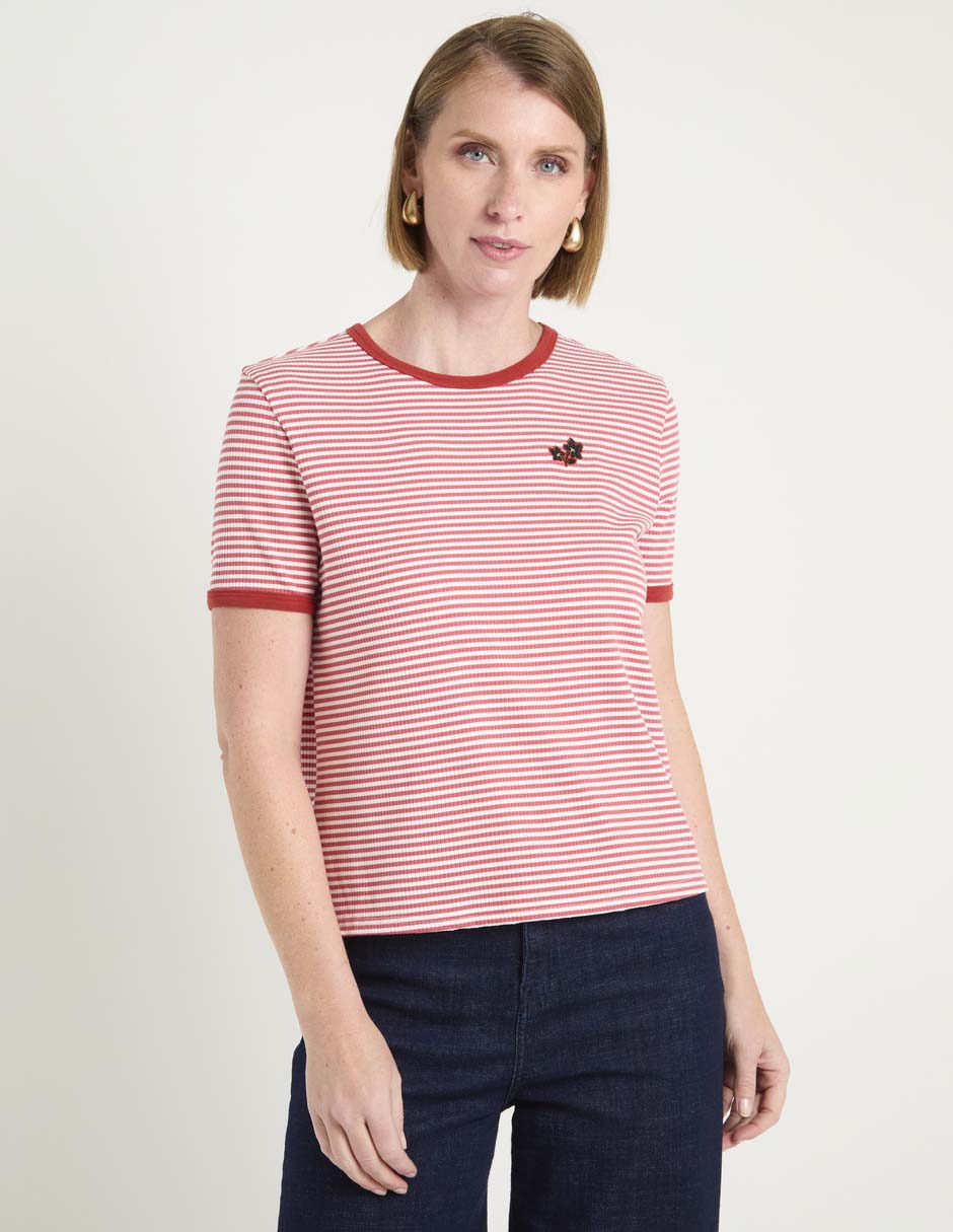 Playera manga corta cuello redondo mujer 2