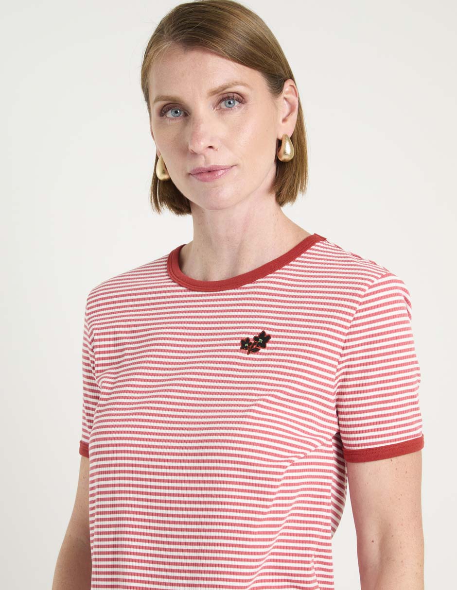 Playera manga corta cuello redondo mujer 4