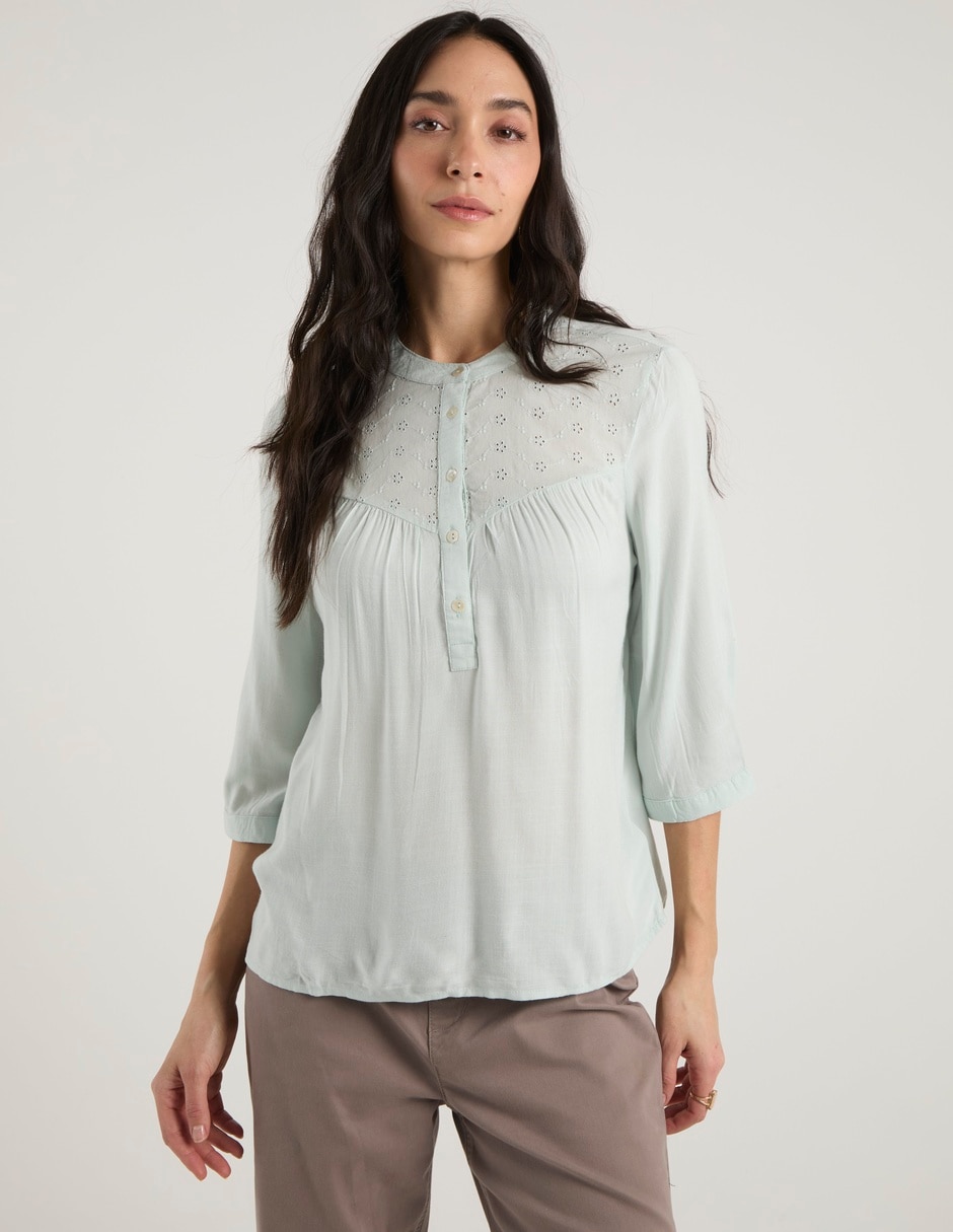 Blusa manga 3/4 para mujer 1