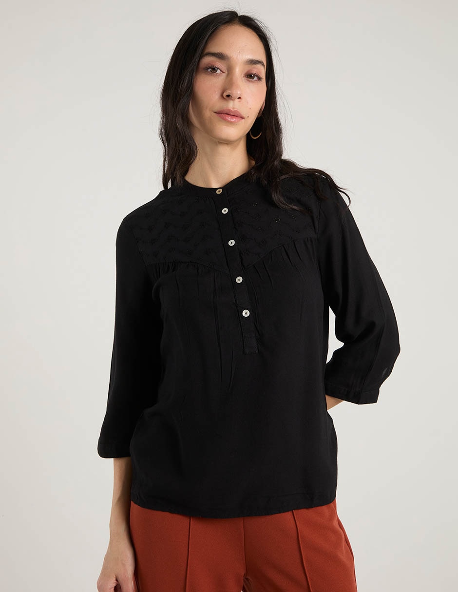 Blusa manga 3/4 para mujer
