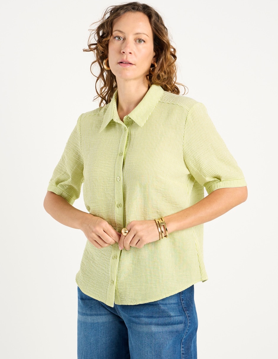 Blusa manga al codo para mujer 7